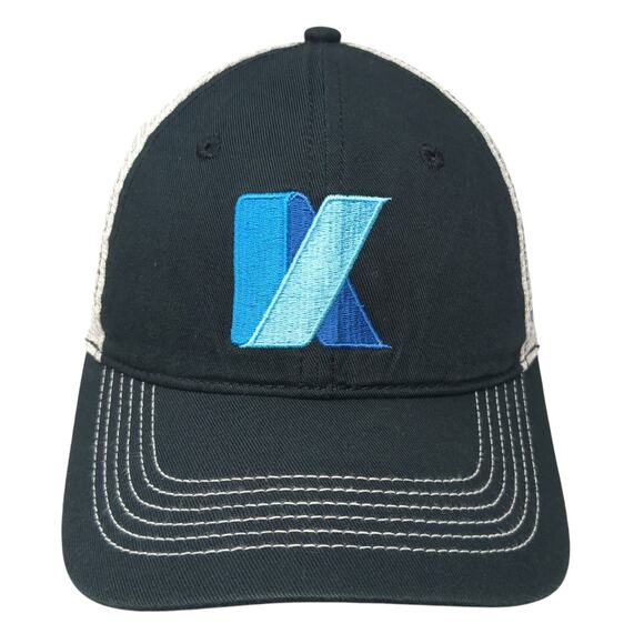 District Trucker Hat Black One Size Adjustable Embroidered Mesh Back 6 Panel - Picture 1 of 10